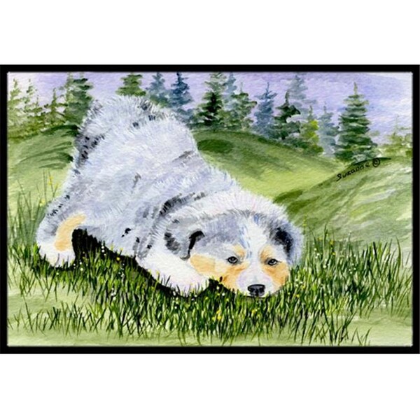 Carolines Treasures Carolines Treasures SS8015JMAT Australian Shepherd Indoor Or Outdoor Doormat - 24 x 36 in. SS8015JMAT - main